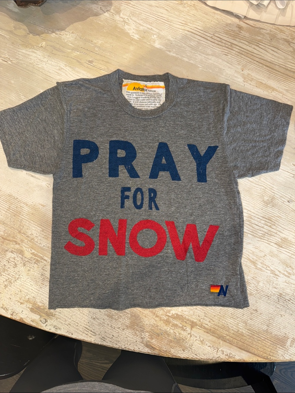 Aviator Nation Pray For Snow Boyfriend Tee